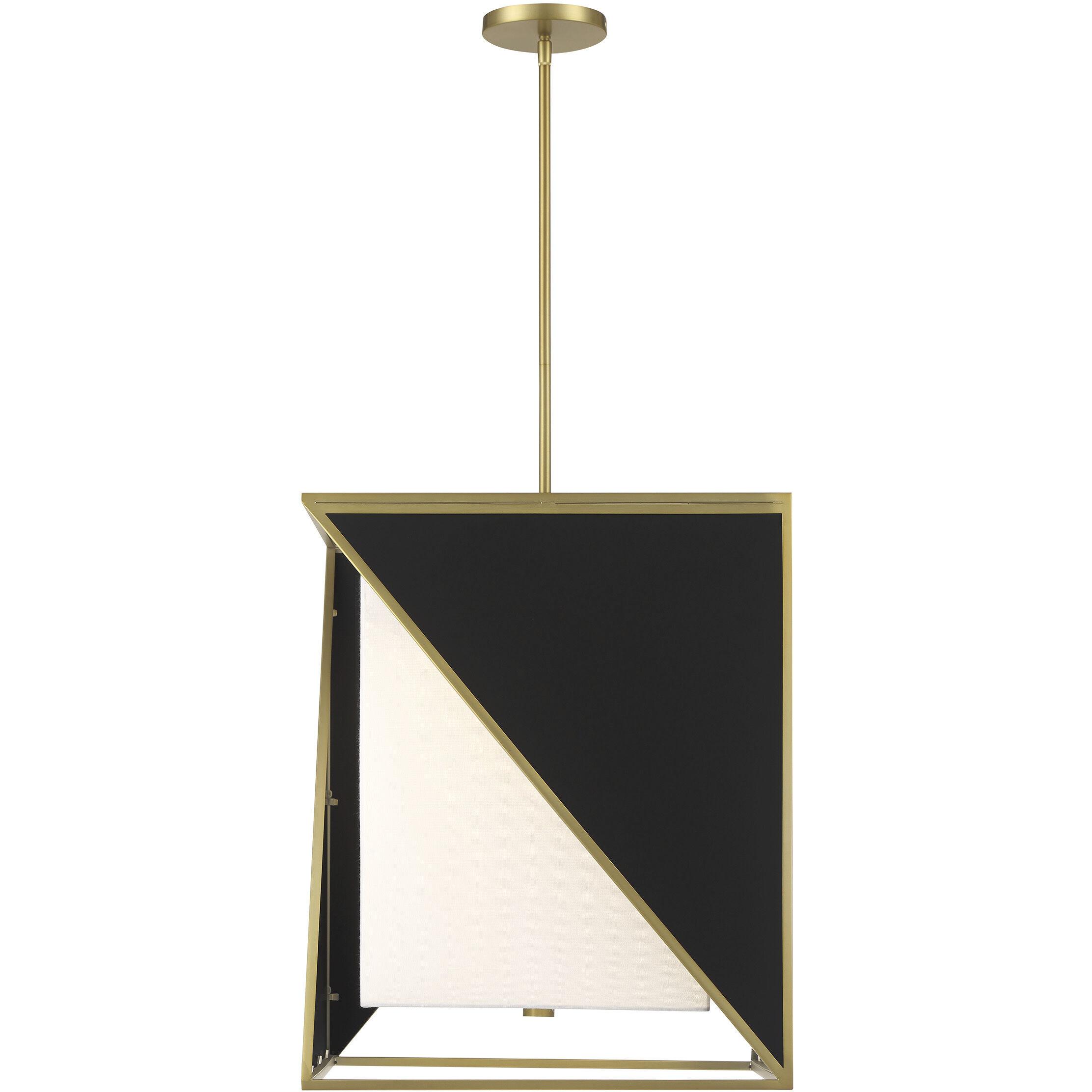 Aspect LED 18 inch Coal And Soft Brass Pendant Ceiling Light